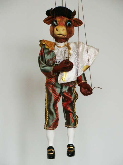 Toro-torero marioneta titere    