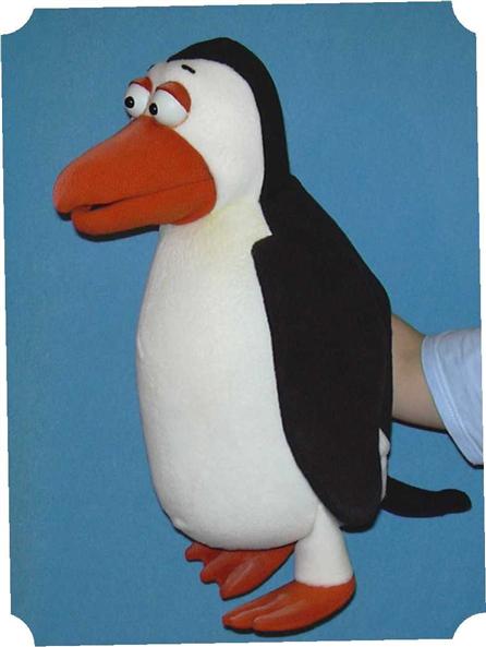 Pingüino títere de espuma