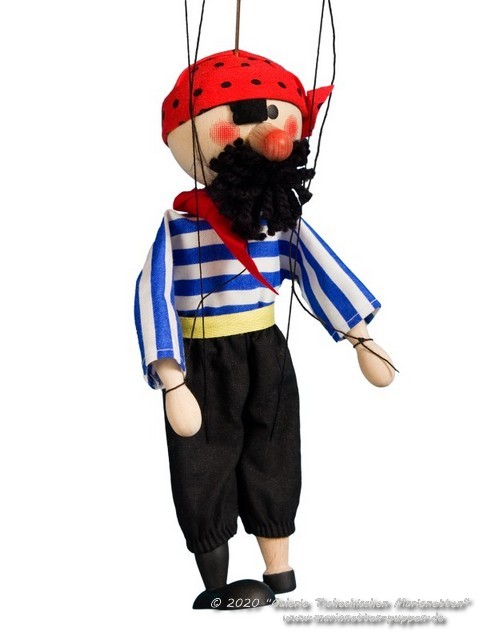 Pirata marioneta de madera    
