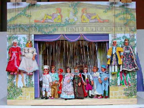 Teatro Marionetas de madera, 12 marionetas