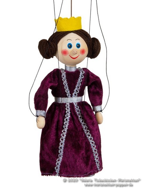 Reina marioneta de madera