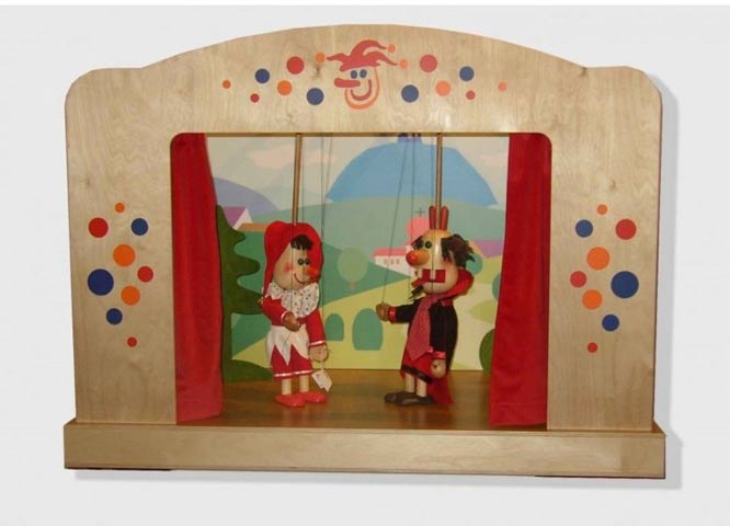 Teatro Marionetas de madera Grande