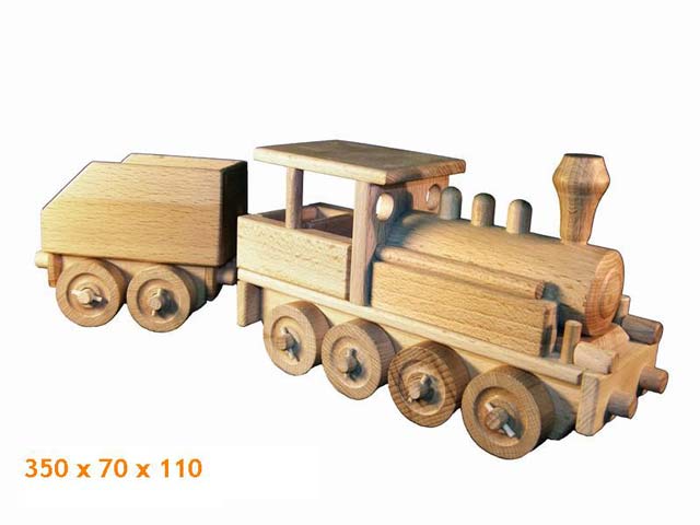 Locomotora de vapor de madera