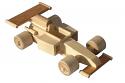 Fórmula del coche de madera