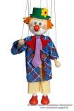 Clown marioneta de madera