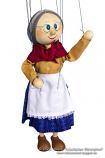Abuela marioneta de madera