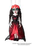 La Santa Muerte rojo marioneta