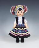 Tekov muñeca en trajes nacionales 
