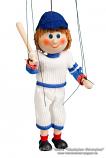 Jugador de baseball marioneta de madera